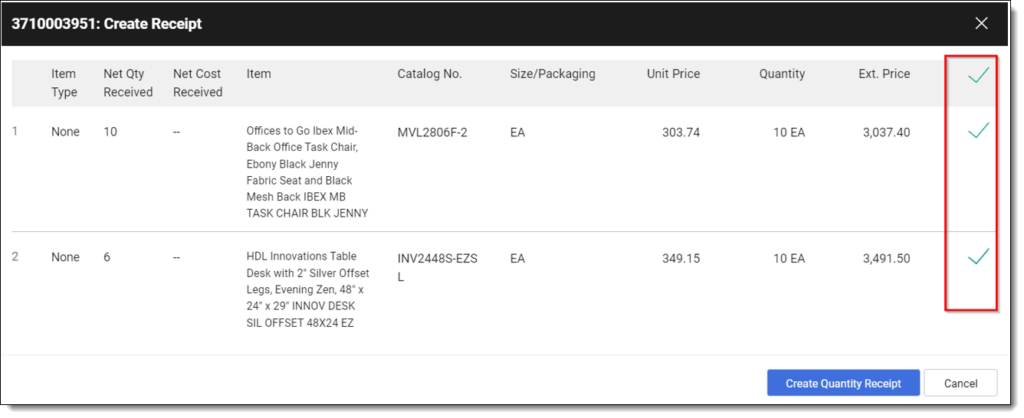 How to Create a Goods Receipt - Procurement Services